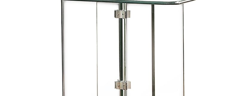 Glass-on-Glass Square Table